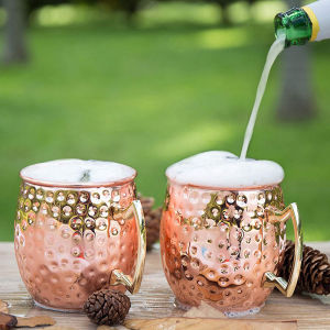[1-3 days to arrive] Moscow Mule Copper Mug Metal Cup Stainless Steel Beer Wine Coffee Drinkware