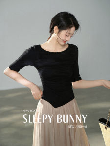 Slim Fit Round Neck Medium Sleeve T-Shirt