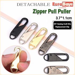 E.B. Zipper Pull Puller End Fit Rope Tag Fashion Metal Zippers DIY Sewing Craft Kits Replacement Clip 5PCS
