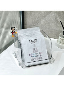 Bathroom Desktop Mask Storage Box Large Capacity Cosmetic Organizer Rectangular Single Layer Injection Molding PET Material