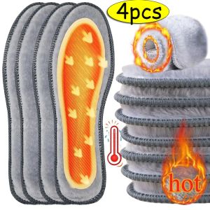 Winter hot🔥4pcs=2 pairs Winter Plush Warm Insole for Shoes Thicken Snow Boots Shoe Pads Thermal Insert Sport Running Insoles Men Woman Heating Pads