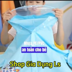 Áo mưa cho bé 4-13 tuổi cao cấp có tấm chắn kiểu rộng đeo được ba lô chất liệu an toàn cho bé họa tiết đáng yêu