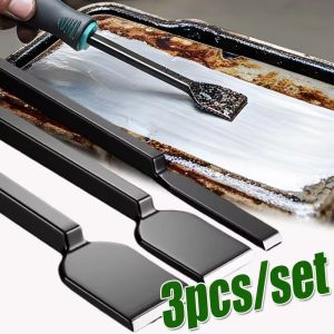 3ชิ้นน้ำยากันรั่วของกระบอกสูบเครื่องยนต์รถตัวขูดปะเก็นชั้นสนิมคาร์บอนออกไซด์โลหะมีดพลั่วทำความสะอาดเครื่องมือมือซ่อมยานพาหนะ