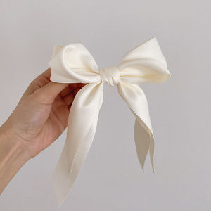 French Ballet Style Hair Clip with Butterfly Knot Sash Womens Sweet Elegance High-End Sensation Half-Up Hair Clip Accessory