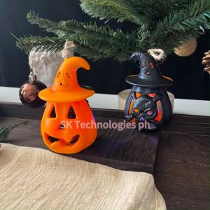 Halloween Skull Pumpkin Lamp LED Lantern Chandelier Party Horror Atmosphere Candle Lamp Props