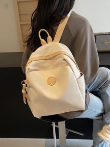 Womens Casual Double Shoulder Backpack Lightweight Travel Bag Commuting School Bag Hiking Pack Soft Nylon Waterproof Zipper