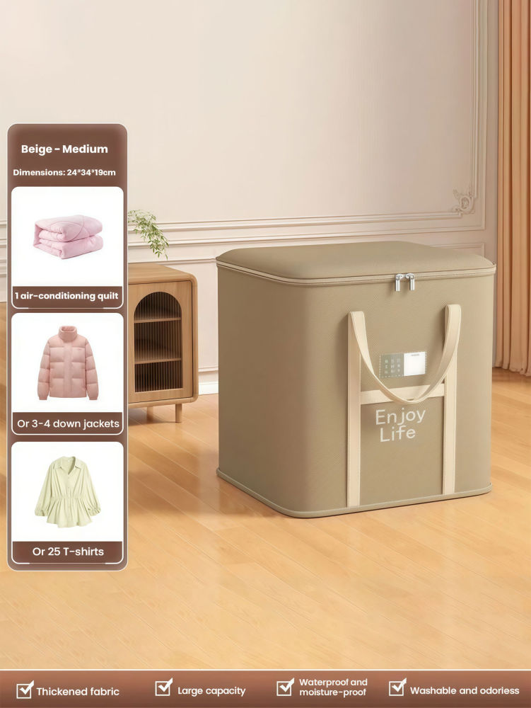 Large Capacity Storage Bag, Thickened Wear-Resistant Organizer For Clothes & Quilts, Moving Packaging Bag
_voghion.com