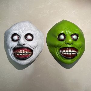 สยองขวัญหมอผีหน้ากาก Full Face Clown Ghost Face Mask ฮาโลวีน Prop Escape Room สคริปต์ฆ่าหน้ากากสําหรับผู้ชายและผู้หญิง