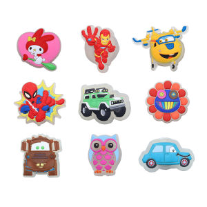 New Glowing Shoe Flower Accessories Hole Shoe Flashing Light DIY 3D Cartoon LED Car Childrens Fashion Sense Shoe Parts