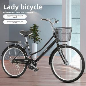 Ladies Retro Commuter Bicycle 24 Inch 26 Inch Casual Single Speed Bike Mens Model Suitable for Students And Adults