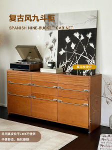 French Vintage Solid Wood Chest of Drawers against the Wall Simple Modern Storage And Organization Bedroom Furniture
