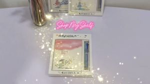 Sổ tay da có trang minh họa dễ thương kèm bút nhiều màu- Sổ tay mini xinh the rainy day