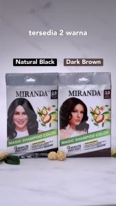 MIRANDA Magic Hair Color Shampoo 15ml+15ml | Natural Black | Dark Brown