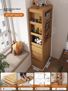 White Floor-Standing Bookshelf Multi-Layer Storage Cabinet Home Office Study Room Organizer Modern Minimalist Bookcase