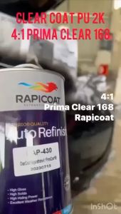Clear Coat Polyurethane 2K Rapicoat 4:1 RAP-430 dan Prima Clear 168