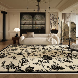 QINGGENGNONG | Vintage Floral Waterproof Living Room Carpet