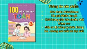 Sách - 100 Đề Kiểm Tra Toán Lớp 3 - Biên soạn theo chương trình GDPT mới - ndbooks