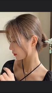 Jepit Rambut Korea 18.5cm Warna Salem Bubble Gum Aksen Bunga Sakura Japanese Hairpin TKT001