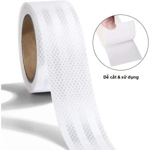 10M * 5Cm Dải Băng Phản Quang 1 Dấu Hiệu An Toàn Cho Ô Tô Xe Tải Xe Máy Thuyền Xe Đạp Xe Kéo Tầm Nhìn Cao Miếng Dán Phản Quang