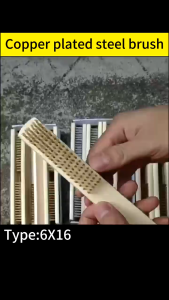 6/12Pcs Wire Brush Copper Plated Steel Wire Brush Wooden Handle For Rust Removal Scratch Cleaning