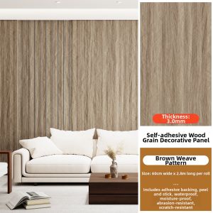 O Margo | 3D Self-Adhesive Wood Texture Wall Stickers