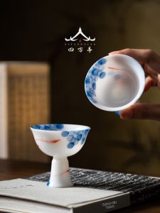 SIFANGTING | High-quality Ice-glaze Hand-painted Underglaze Personal Ceramic Tea Cup