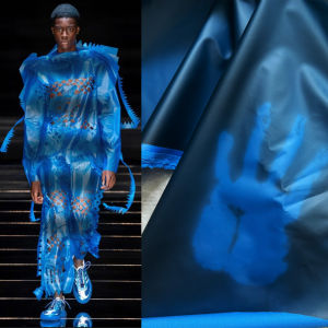 Thiết Kế Ngoài Trời Chất Liệu Đổi Màu Theo Nhiệt Độ Mũi Khoan Siêu Mỏng Thiết Kế Màu Đen Chuyển Sang Xanh Lá Cây Vải Áo Khoác