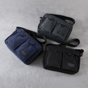 Japanese Style Square Horizontal Shoulder Bag Multi-Pocket Practical Casual Messenger Bag Mens Messenger Bag Trendy Work Clothing Mens Bag