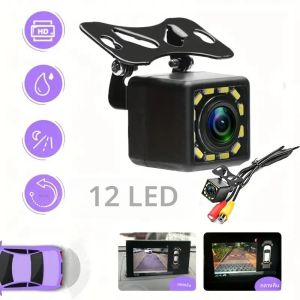 12LED ไฟสํารองกล้องสําหรับยานพาหนะรถดูด้านหลังกล้อง Universal สําหรับจอภาพย้อนกลับที่จอดรถ SUV รถกระบะ Camper Van รถ