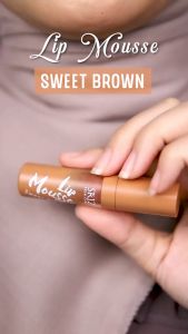 Lip Mousse Cream SR12 | Anti Cracky | Vitamin E | Lip Mouse Merah Pink Rose Pink Sweet Brown SR12