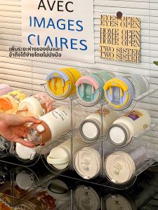 ชั้นวางของสำหรับจัดระเบียบแก้วน้ำในห้องน้ำสำหรับเด็กอนุบาล ชั้นวางแก้วน้ำแบบมีที่จับด้วยยางยืดสำหรับใช้ในออฟฟิศ