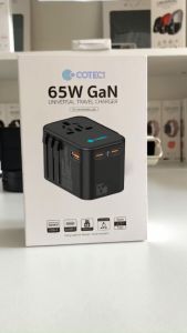 Travel Charger Universal Adaptor 65W GaN Super Fast Charging Coteci
