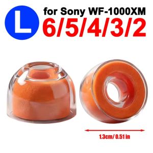 3Pairs 2026 New Sony WF-1000XM6/5/4/3/2 Earbuds Orange Liquid Silicone Double-layered Sponge Ear Tips Softness Noise Reduction