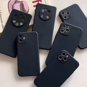4 in 1 Infinix Hot 30 hot 30i hot 30 play Black Frosted Phone Case + Full Screen Tempered Glass + Lens Film + Back Film
