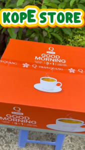 Cà phê sữa trần quang good morning hòa tan 3 in 1 uống liền bịch 480g x 24 ống 20g KOPE