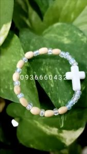 Chuỗi Trăng Hoa Vàng Nhạt Đính Đá Natural Cao Cấp 10 Hạt Vòng Tay 12cm-14cm Quà Tặng Công Giáo