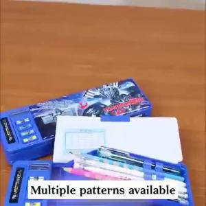 Student Pencil Case With Transformers Kid Password Lock Multi-functional Pencil Box