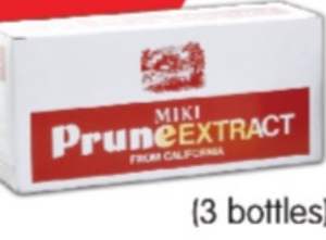 Miki prunes extract stick-prunes from California