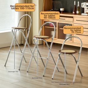 Stackable Bar Stool with Back Wooden