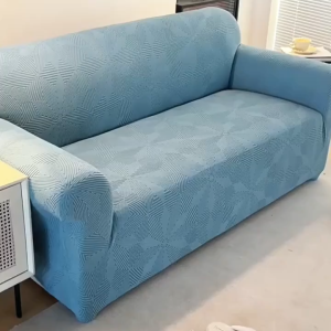 1pc Stretchy All-Over Sofa Cover  Non-Slip Pet-Friendly Machine Washable Modern Jacquard Design for Office & Living Room Decor Green Office Decor | Modern Sofa Cover | Elastic Closure Sofa Covers