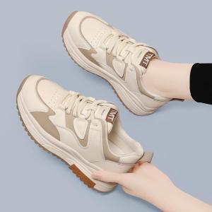 Fashionable Dad Shoes for Women Soft Bottom Lightweight Thick Heel Sports Casual Shoes Genuine Leather Fall New Arrival