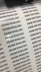 Stiker Nama Sticker Buku Sticker Name for Student A3 Sticker Nama Buku Sekolah Waterproof Transparent Name Sticker Kalis Air