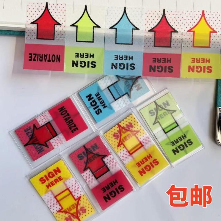 Fluorescent Arrow Index Label Stickers Contract Document Classification ...