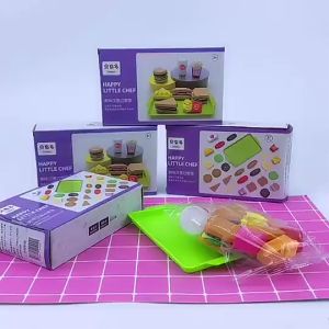 Early Learning Kid Pretend Play Vegetable Food Kitchen Cutting Toy Fastfood Burger French Fried Sandwich汉堡过家家