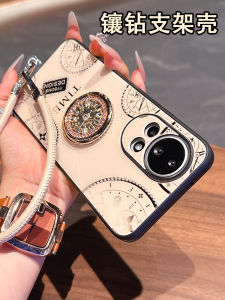 Huawei Nova14 Case Nova13Pro New Advanced Rotation Stand Diamond Embedded Full Cover Lens Protection Shockproof High End Shell