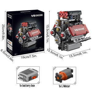 Bộ Mô Hình Lắp Ráp Động Cơ Xe Điện V8 Bằng Gạch Điện Mô Phỏng Sáng Tạo Tự Làm Phụ Tùng Xe Kỹ Thuật Quà Tặng Cho Người Lớn 478 Chi Tiết