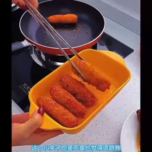 28cm Stainless Steel Food Clip Barbecue BBQ Flipping Anti-Slip Grill Tongs Kitchen Buffet Penyepit Barbeku 长柄不锈钢食物夹子