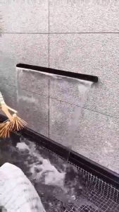 Stainless Steel Waterfall Water Outlet With LED Alur Limpah Air Terjun Dengan LED Air Pancut Water Feature