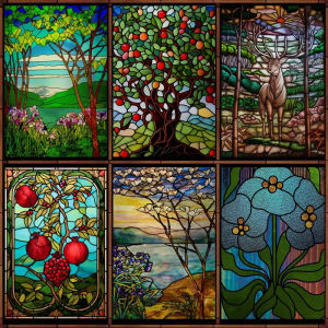 BILIBILI | 1000PCS Jigsaw Puzzle Colorful Stained Glass Tree Print For Adults Perfect Gift For Art Lovers And Puzzle Enthusiasts