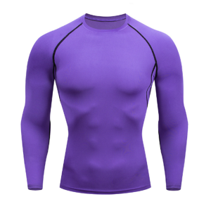 Mens Workout quick-dry Compression Shirt Turtleneck Long Sleeve Rash Guard Gym Base Layer Athletic Undershirt Gear Sports Shirt